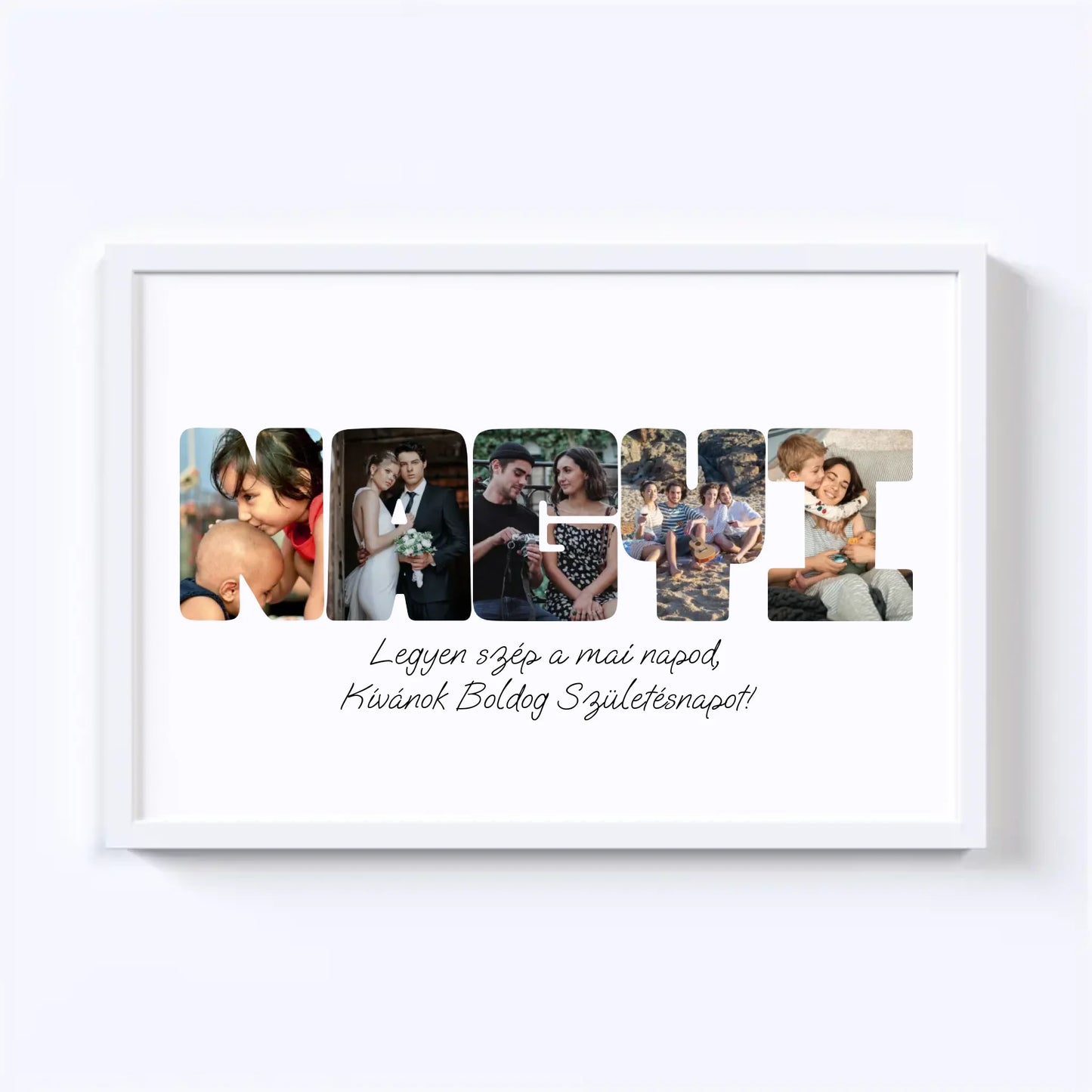 Egyedi Szavas Fotókollázs - Öt Betűs