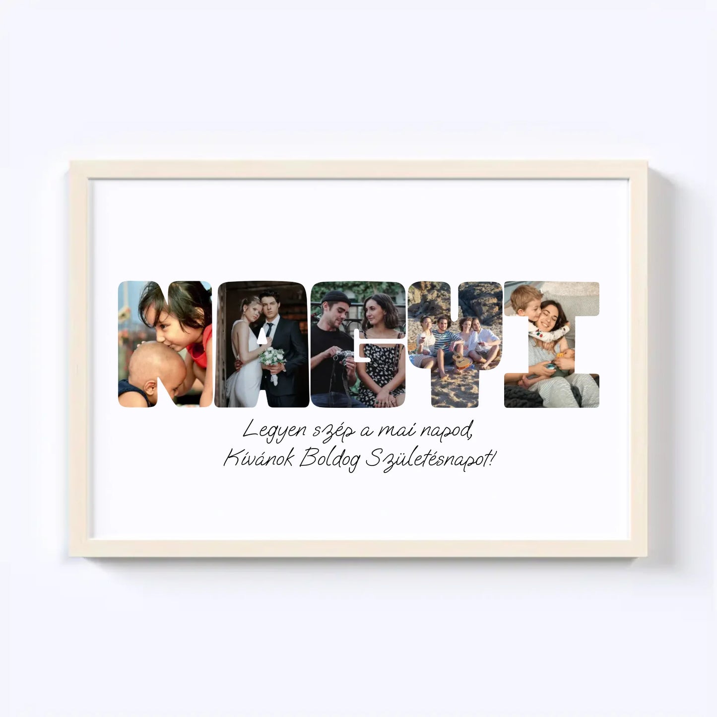 Egyedi Szavas Fotókollázs - Öt Betűs
