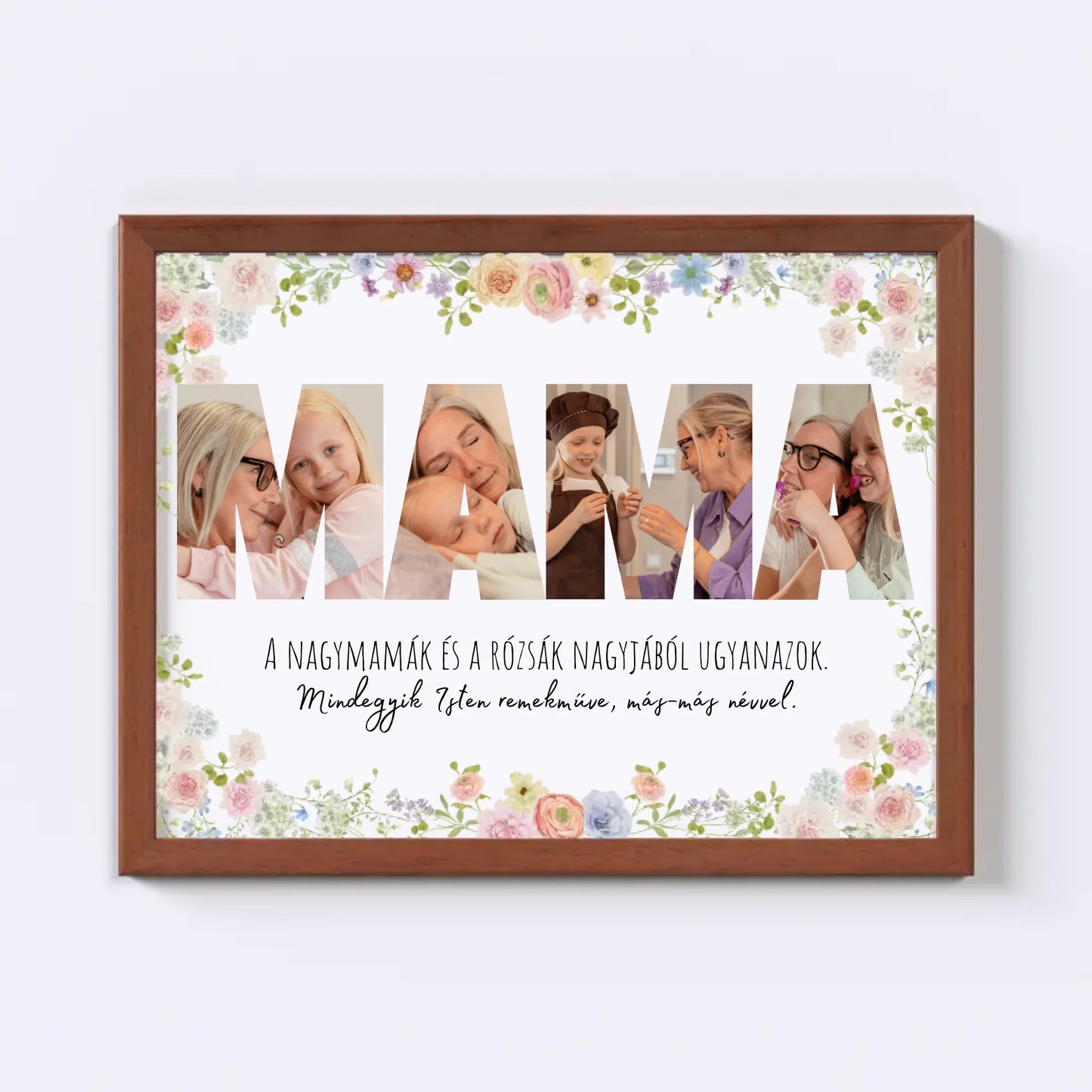 Mama Fotókollázs No.1 - Virágos Illusztrációval