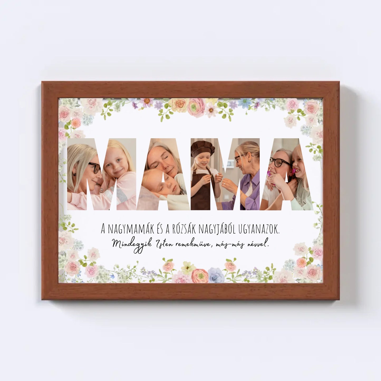 Mama Fotókollázs No.1 - Virágos Illusztrációval