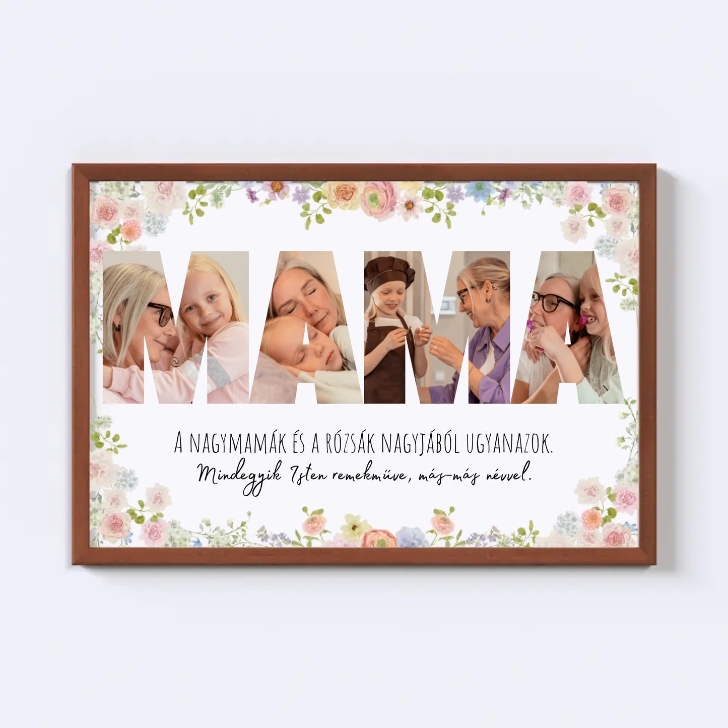 Mama Fotókollázs No.1 - Virágos Illusztrációval