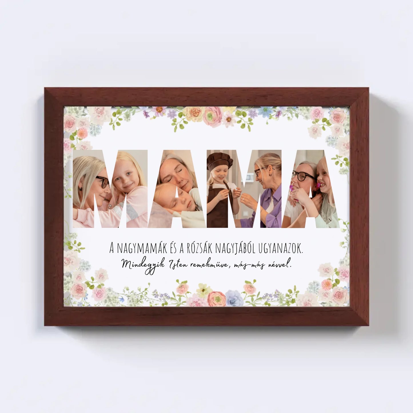 Mama Fotókollázs No.1 - Virágos Illusztrációval