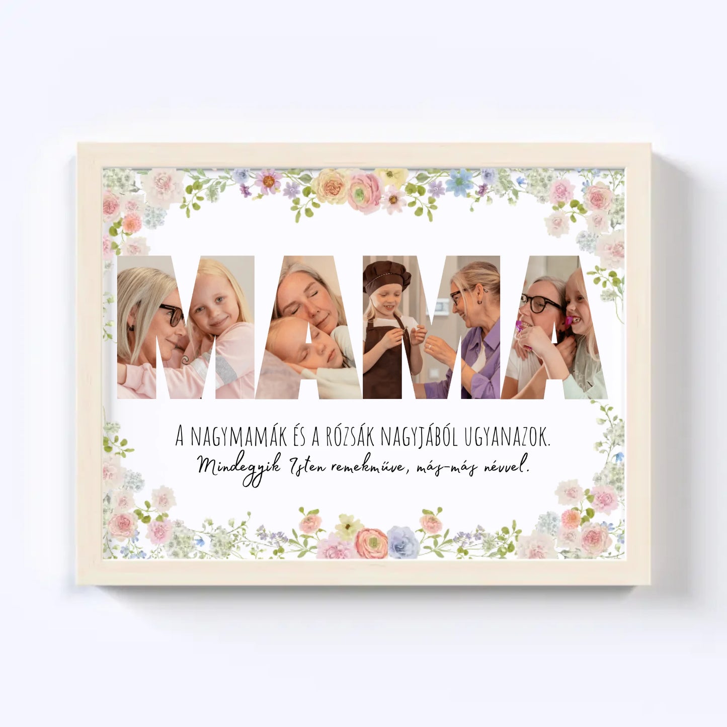 Mama Fotókollázs No.1 - Virágos Illusztrációval