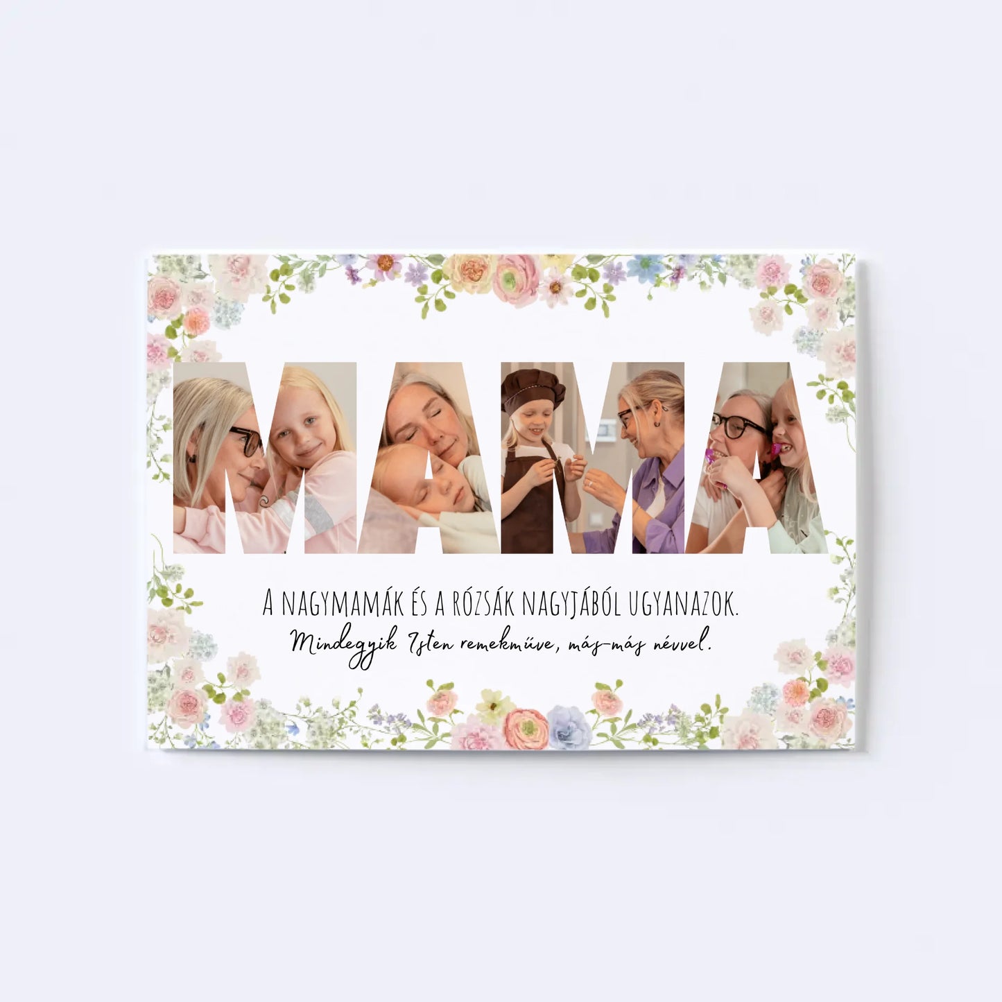 Mama Fotókollázs No.1 - Virágos Illusztrációval