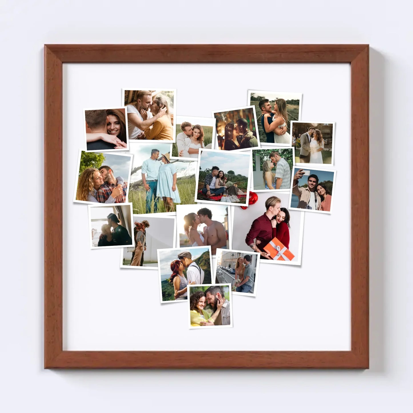 Szív alakú fotókollázs - Polaroid I. - Négyzet