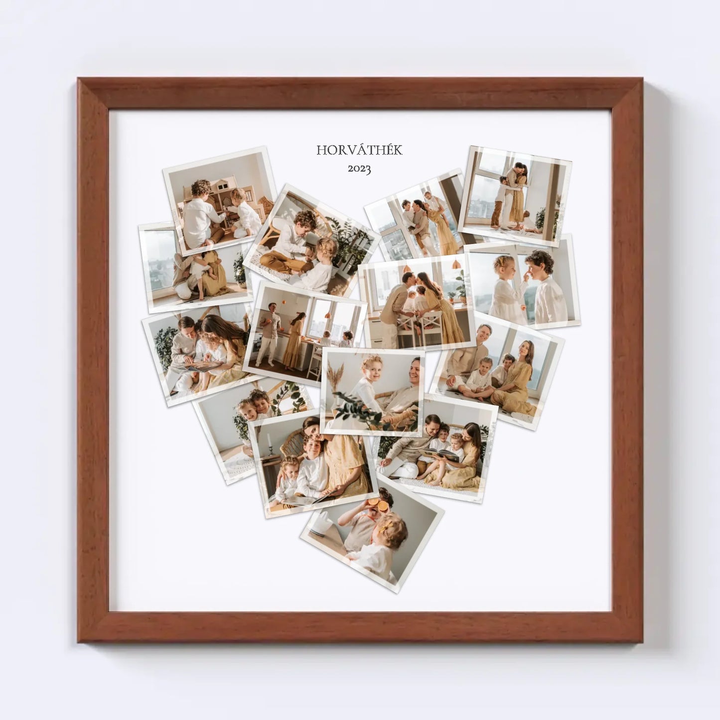 Szív alakú fotókollázs - Polaroid II. - Négyzet