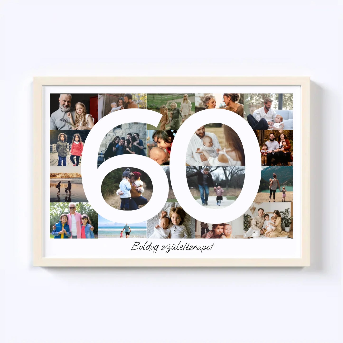 60 Születésnap Fotókollázs