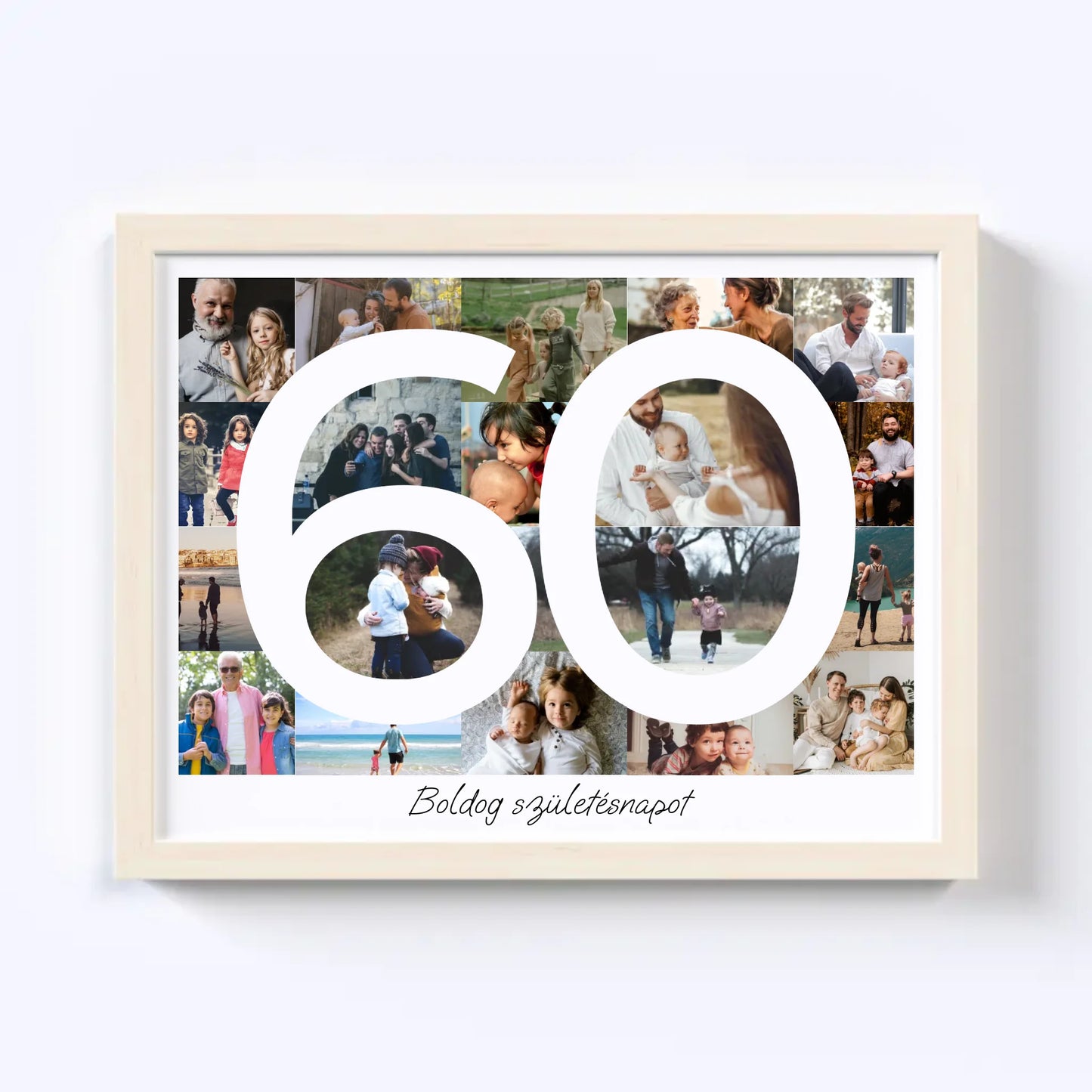 60 Születésnap Fotókollázs