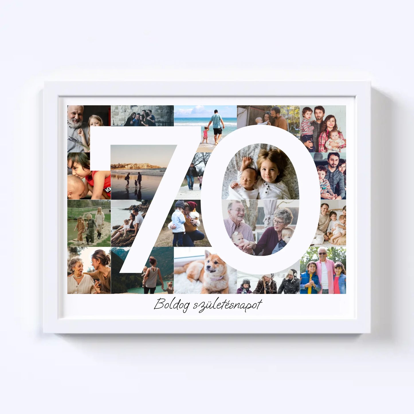 70 Születésnap Fotókollázs