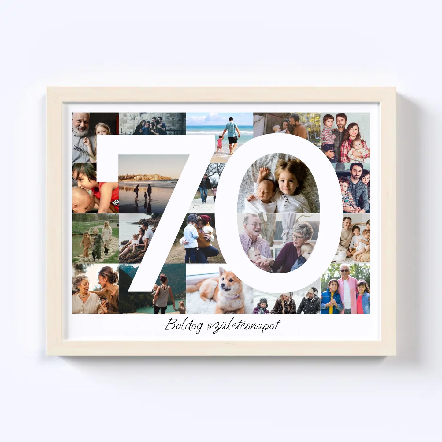 70 Születésnap Fotókollázs