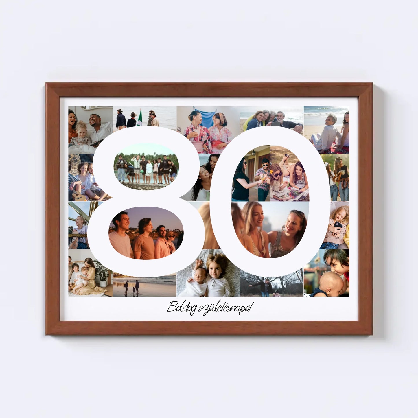 80 Születésnap Fotókollázs