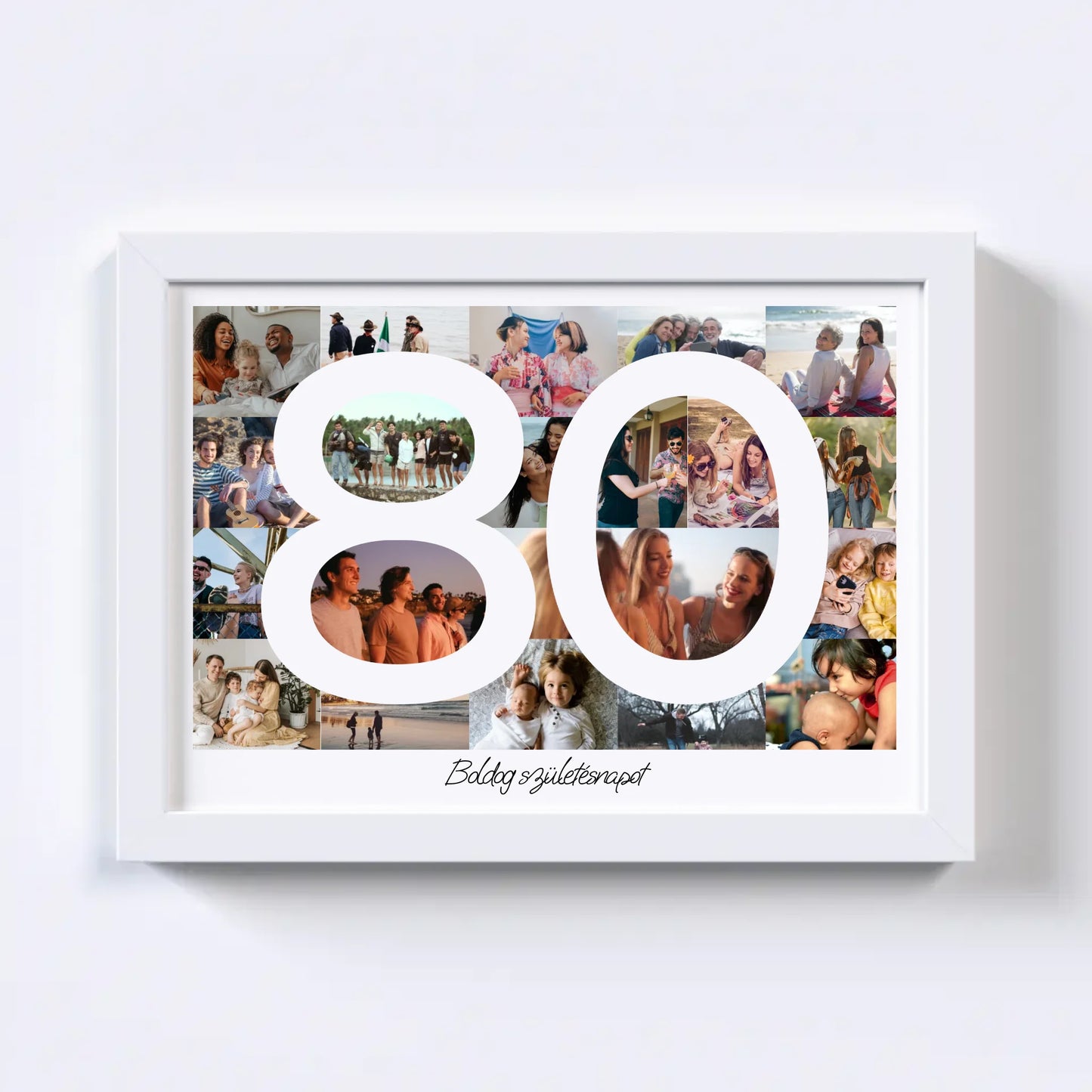 80 Születésnap Fotókollázs