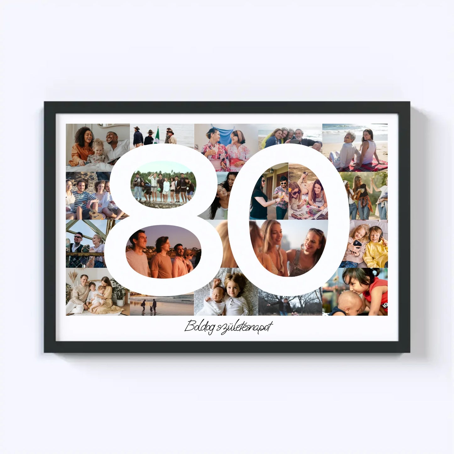 80 Születésnap Fotókollázs