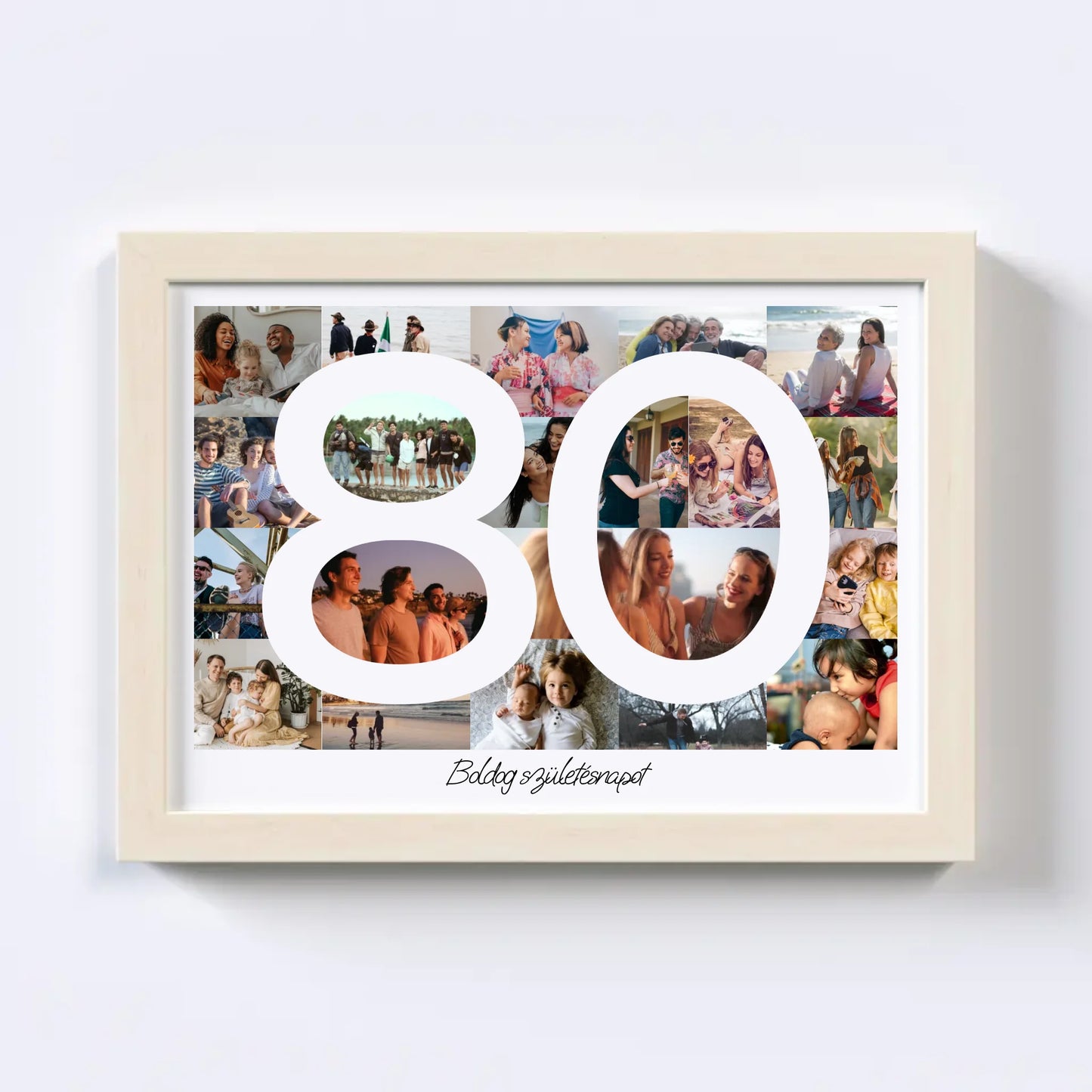 80 Születésnap Fotókollázs