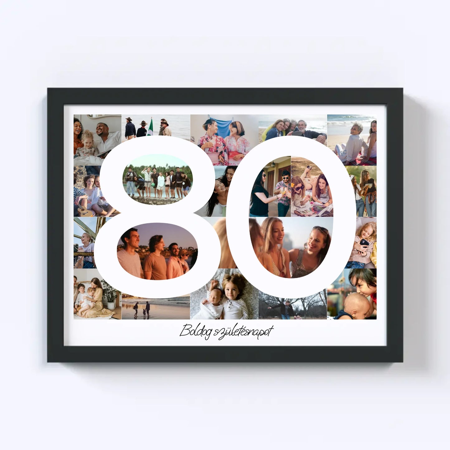 80 Születésnap Fotókollázs