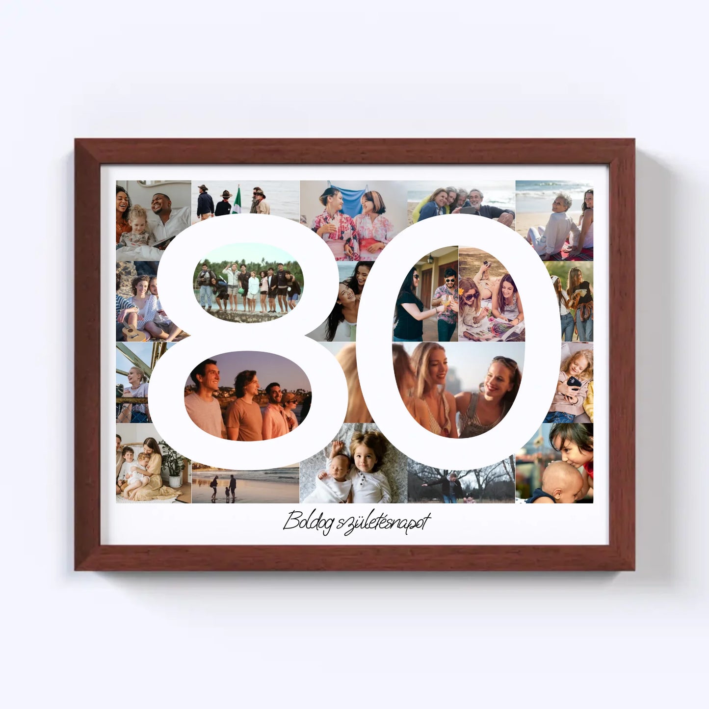 80 Születésnap Fotókollázs