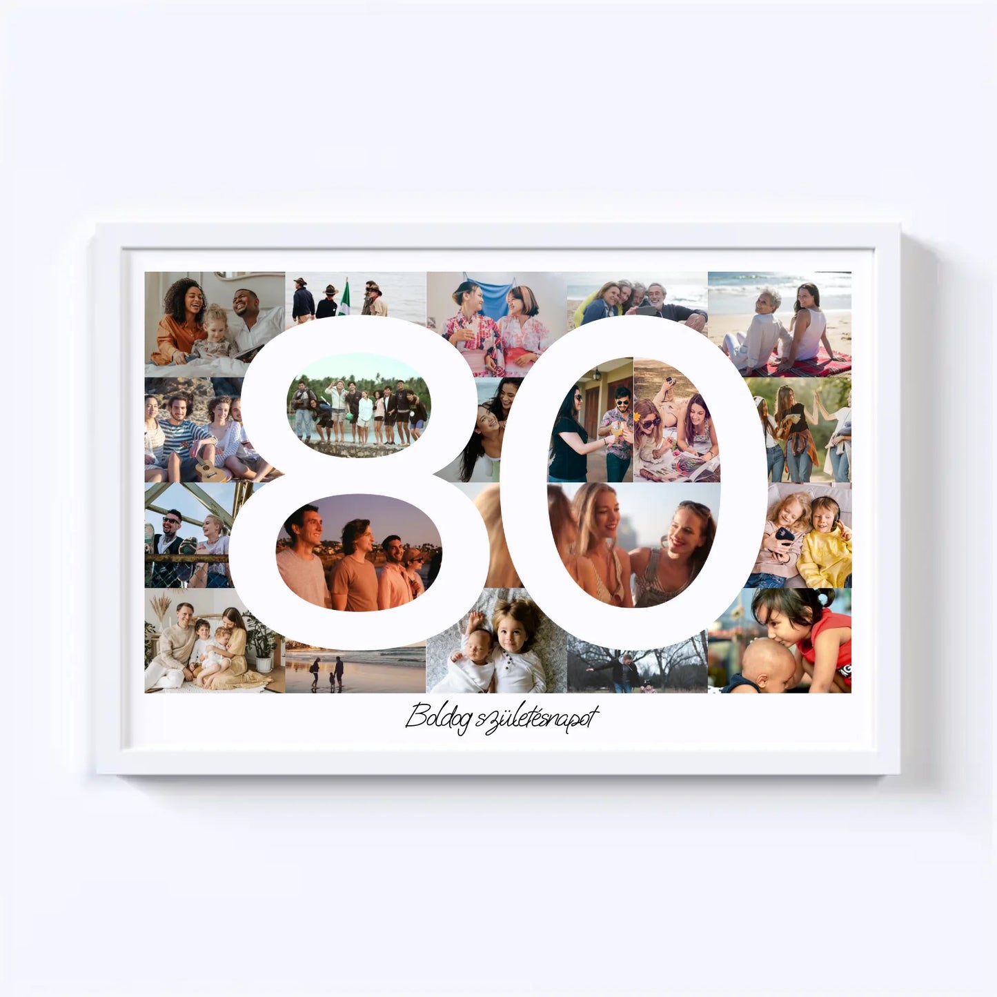 80 Születésnap Fotókollázs