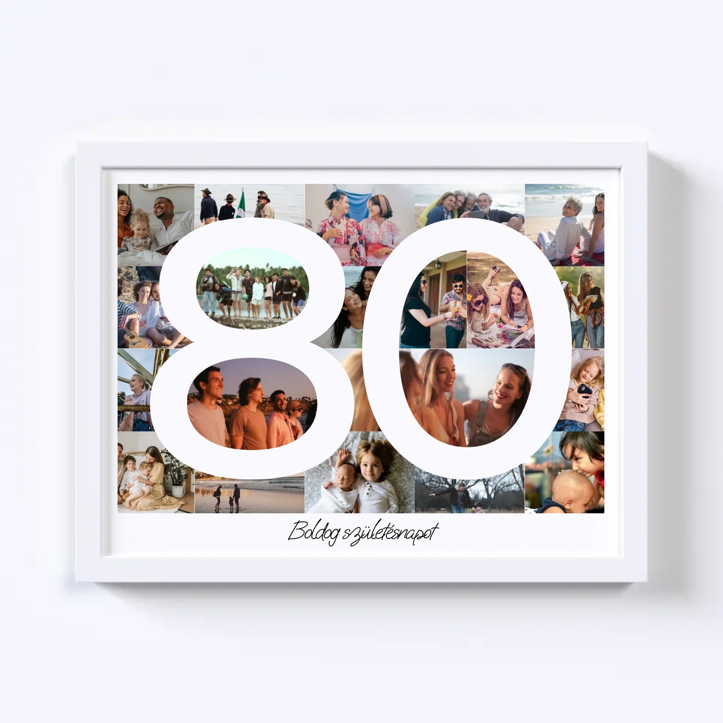 80 Születésnap Fotókollázs