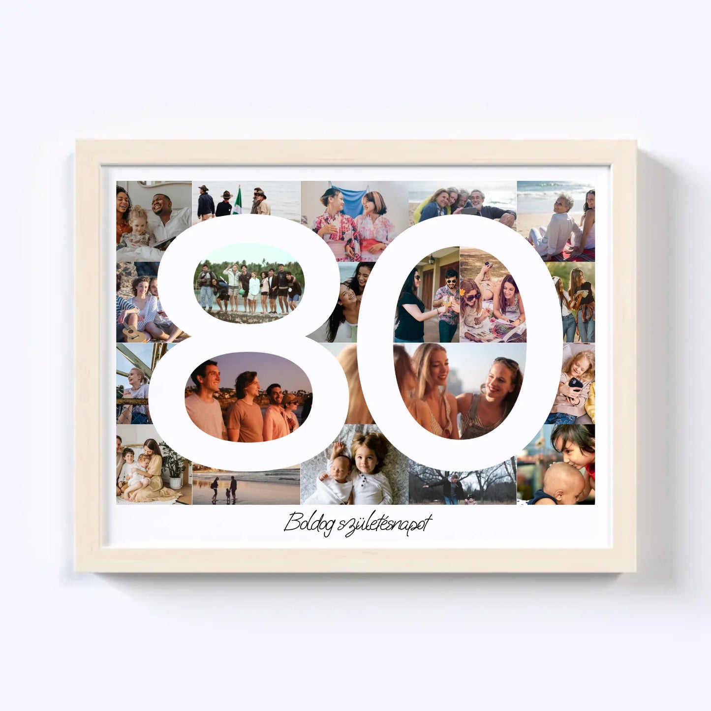 80 Születésnap Fotókollázs