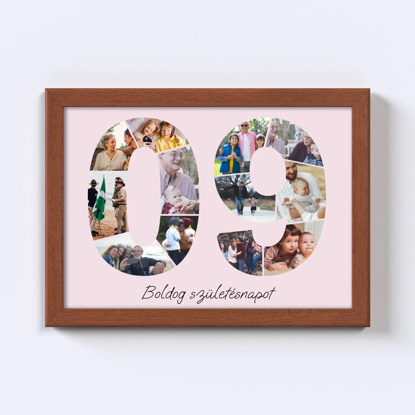 Egyedi Szám (00-99) Fotókollázs Púder