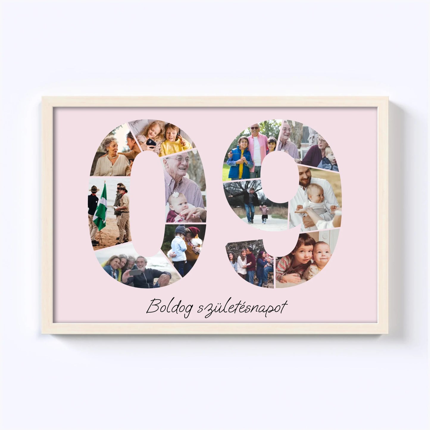 Egyedi Szám (00-99) Fotókollázs Púder