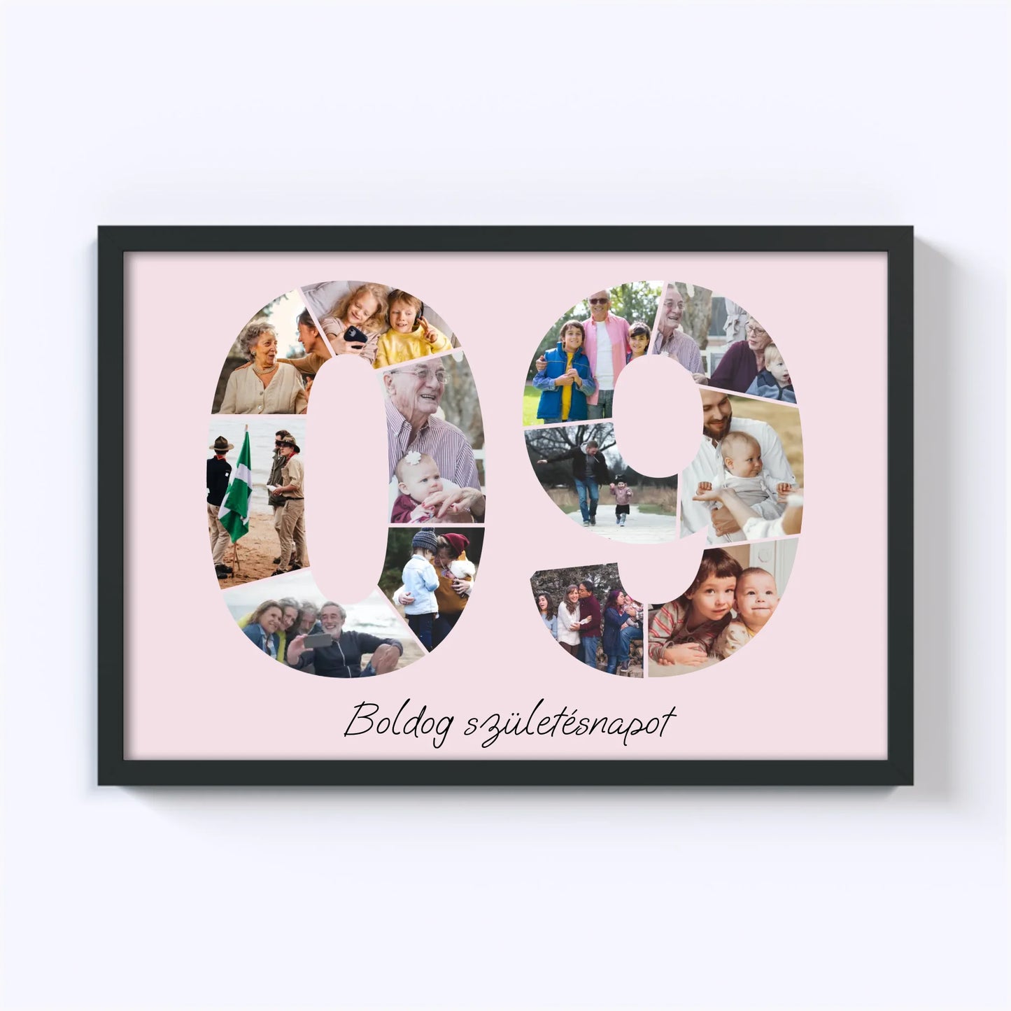 Egyedi Szám (00-99) Fotókollázs Púder