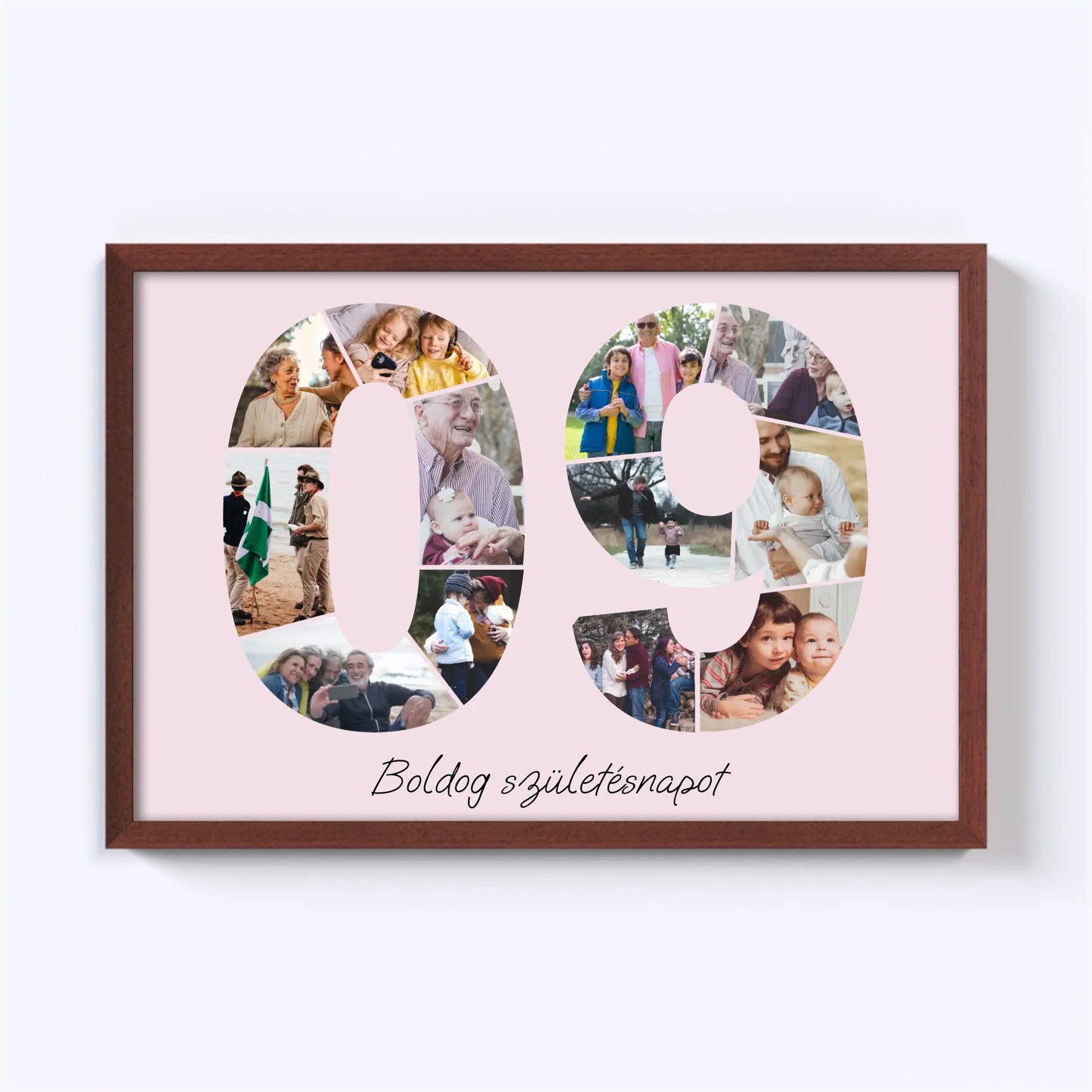 Egyedi Szám (00-99) Fotókollázs Púder