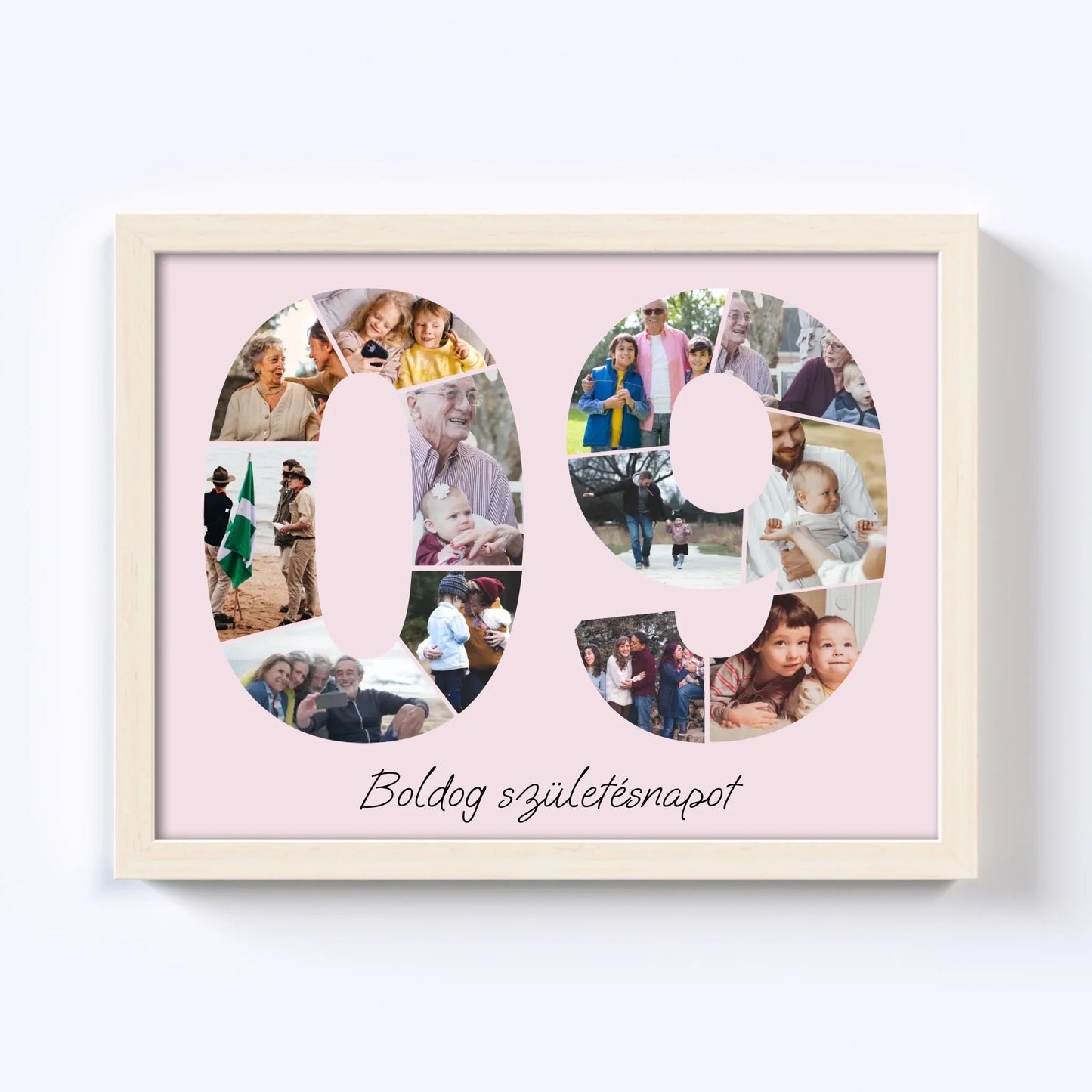 Egyedi Szám (00-99) Fotókollázs Púder