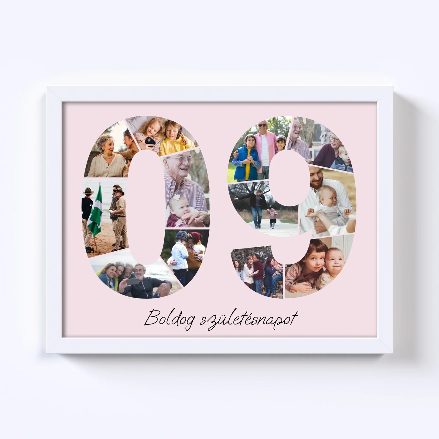 Egyedi Szám (00-99) Fotókollázs Púder