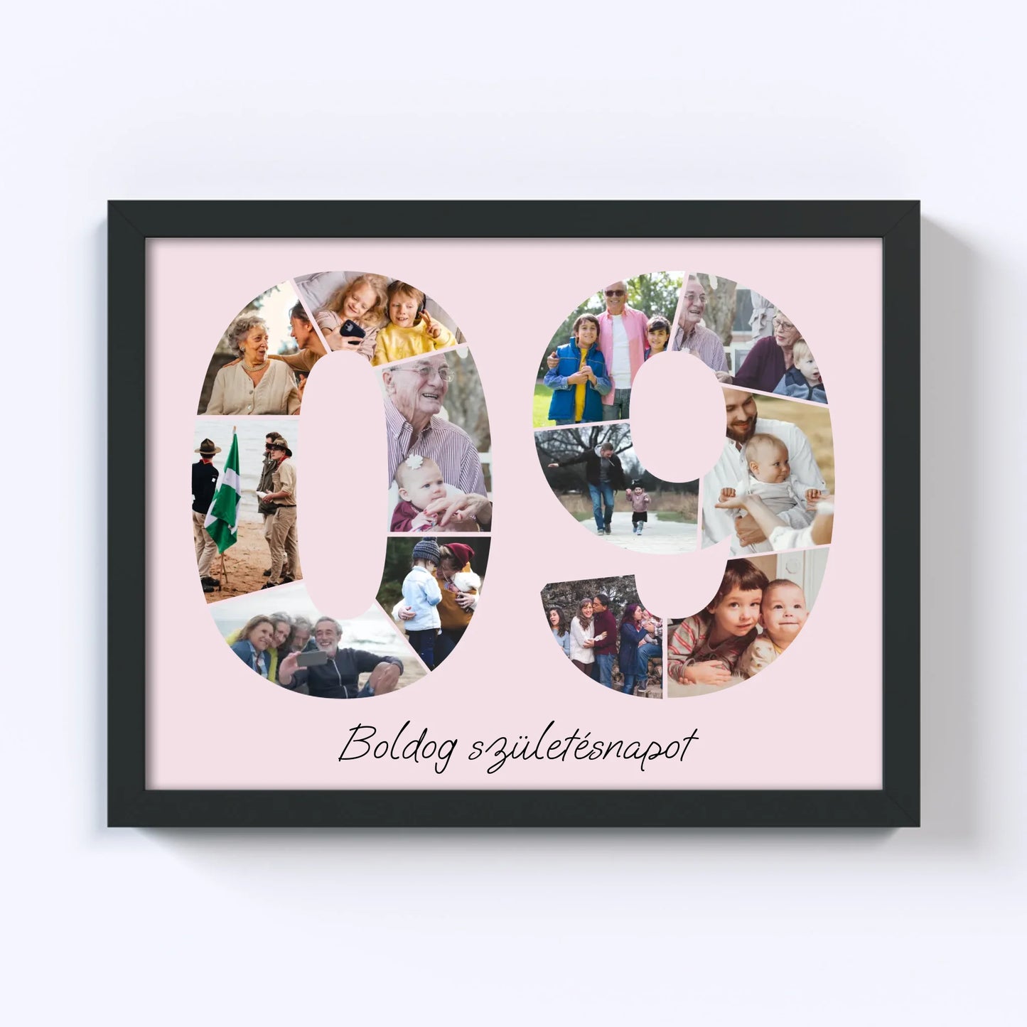 Egyedi Szám (00-99) Fotókollázs Púder