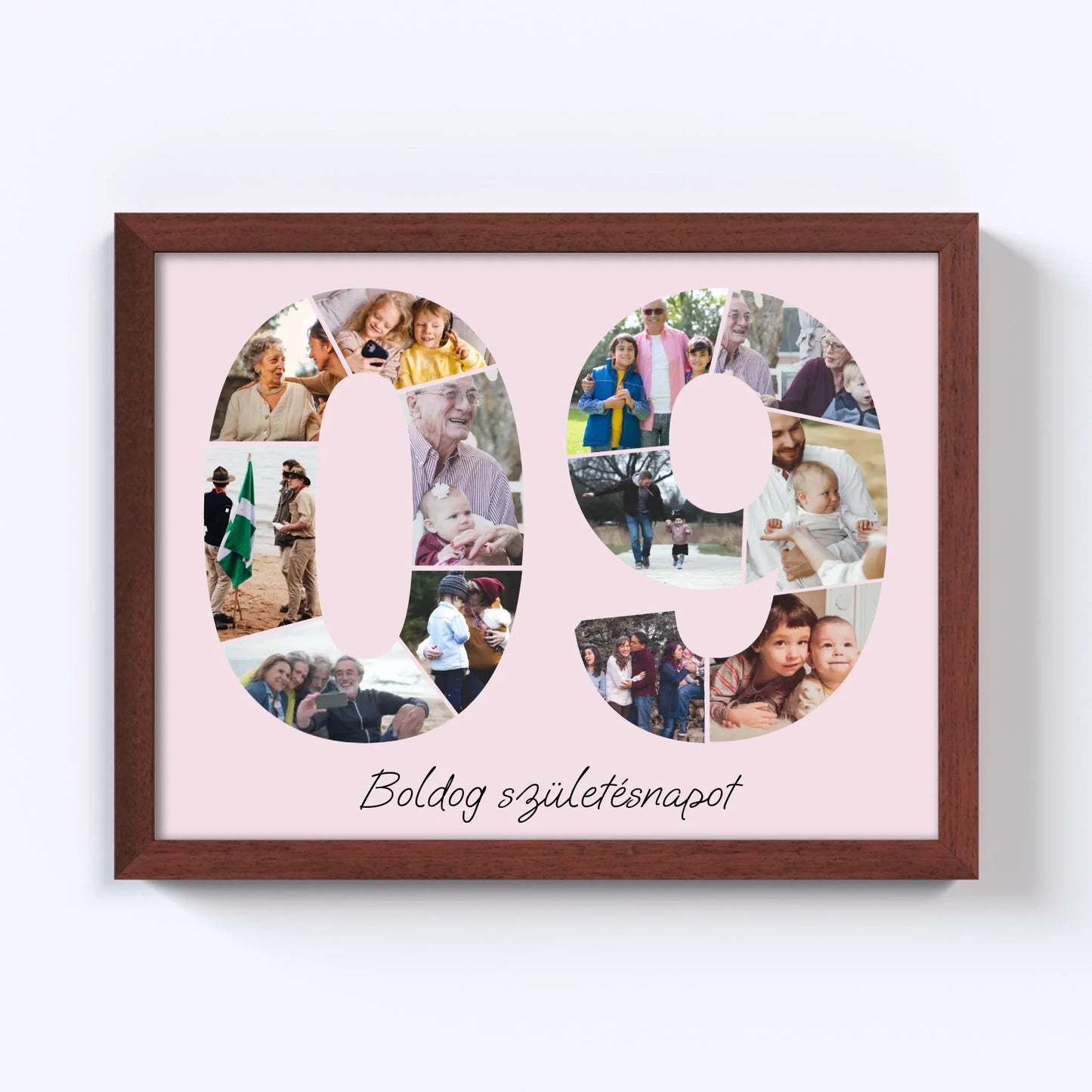 Egyedi Szám (00-99) Fotókollázs Púder