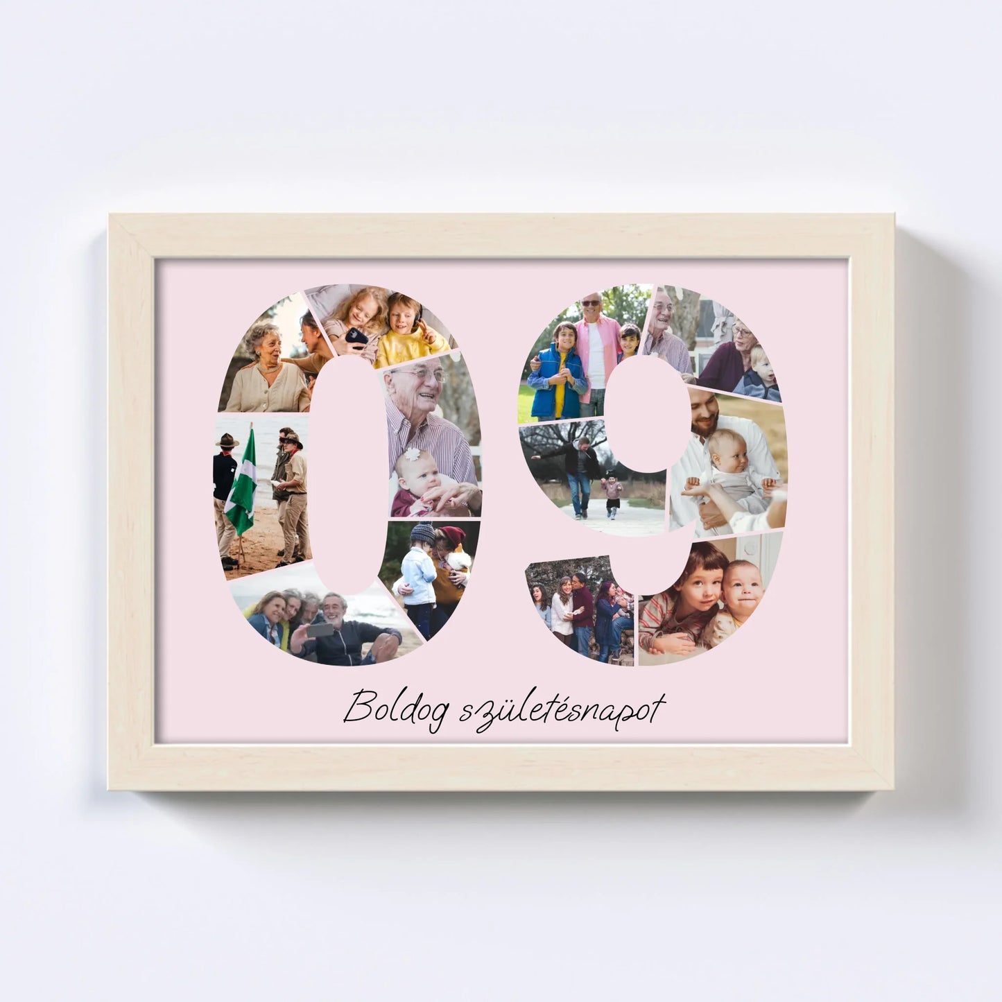 Egyedi Szám (00-99) Fotókollázs Púder