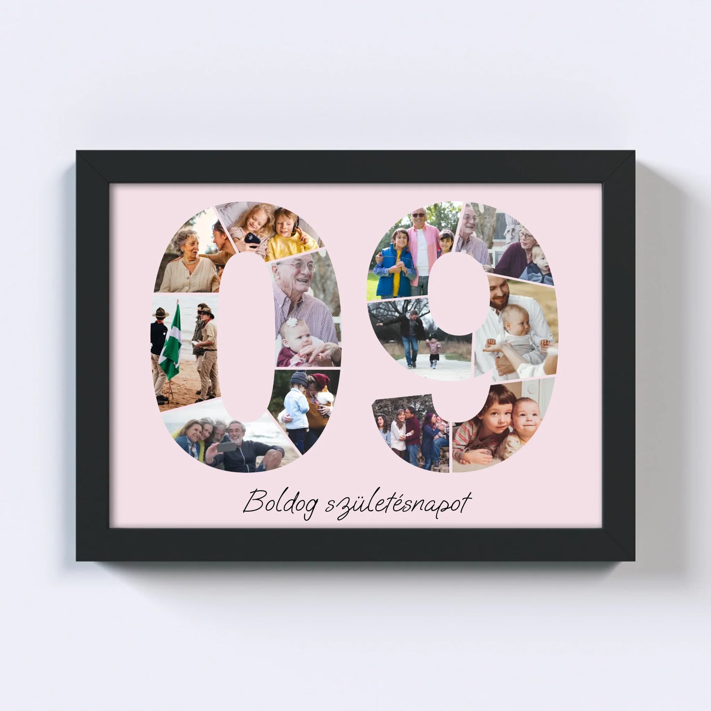 Egyedi Szám (00-99) Fotókollázs Púder