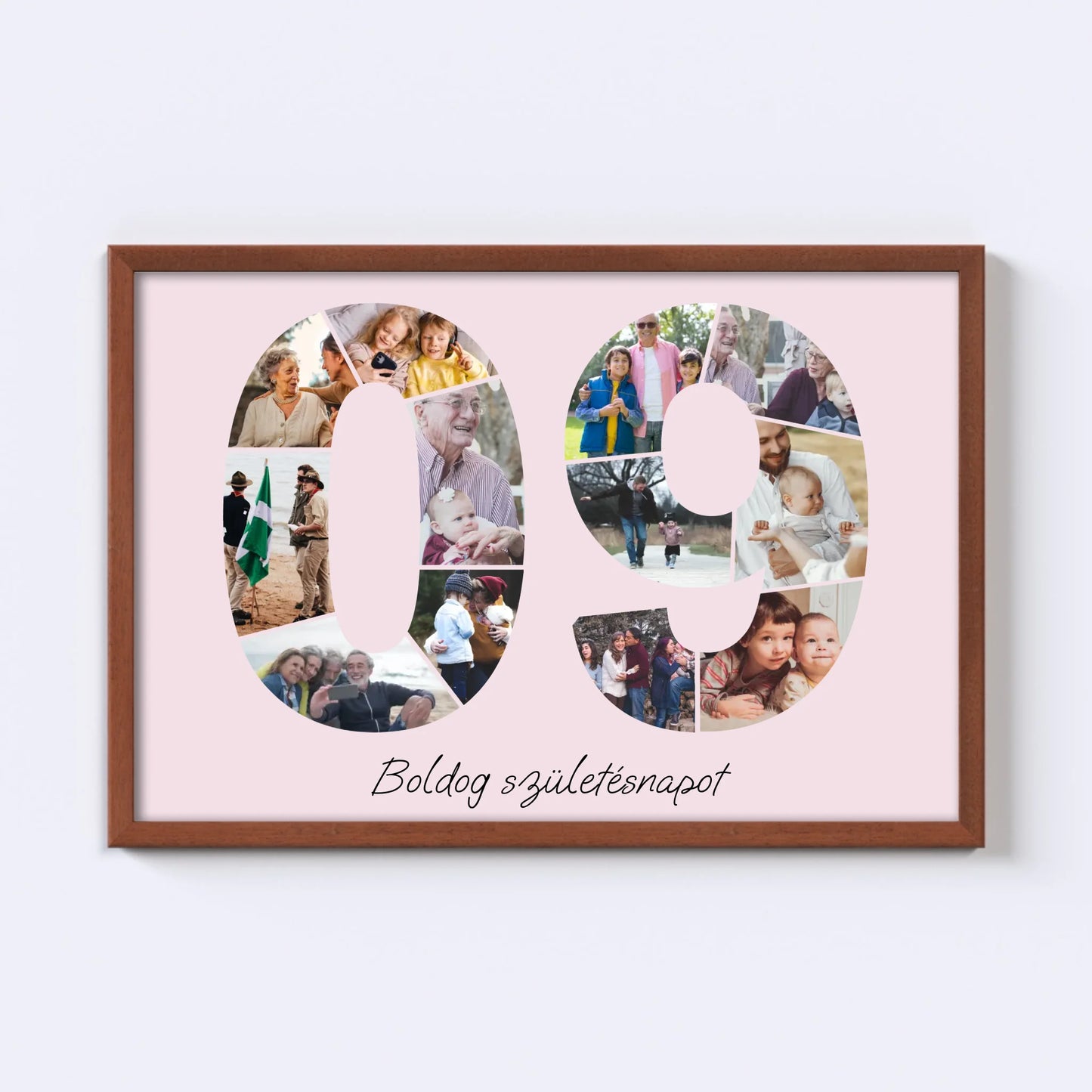 Egyedi Szám (00-99) Fotókollázs Púder