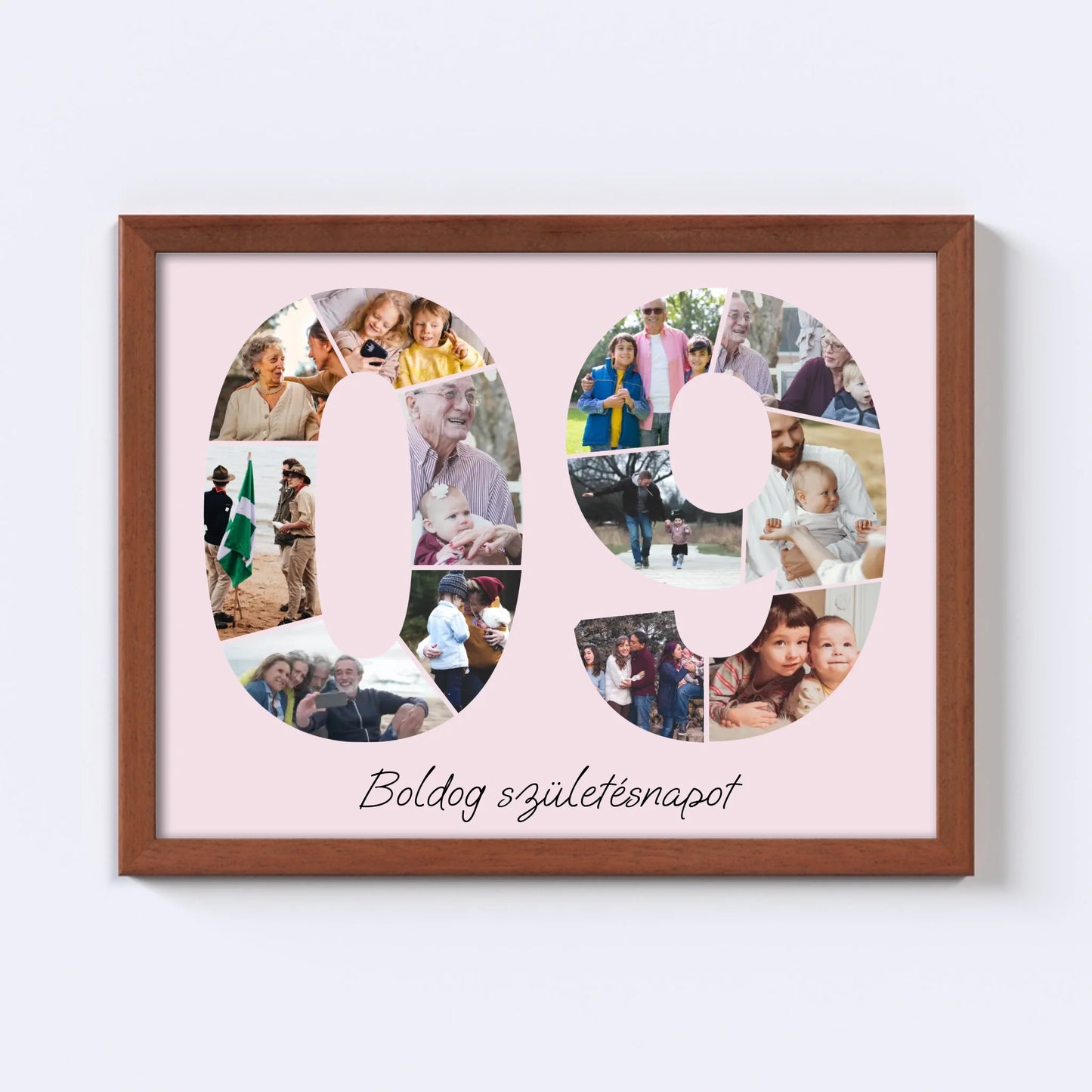 Egyedi Szám (00-99) Fotókollázs Púder